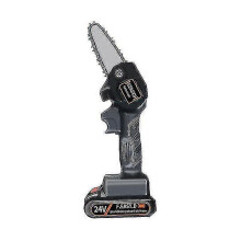 (As show, One size) Mini Electric Chain Saw 220v Single Hand Operation Portable Rechargeable Electric Chain Saw