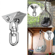 (As show, One size) Zk- 360 Hammock Chair Hanging Ceiling Mount Spring Snap Swivel Hooks Hardware Kit