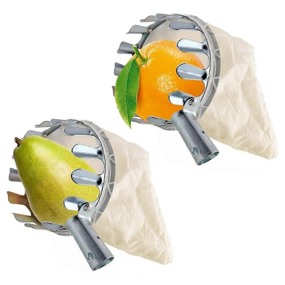 (As show, One size) Fruit Picker  140mm, Metal Fruit Picker, Fruit Pickers, Gardening Picking Tool, Tree Fruit Head Pickers Claw Bag Collecting Tools