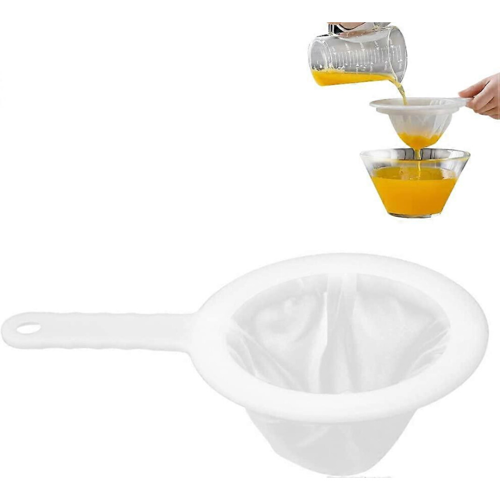 (As show, One size) 1 Pieces 200 Mesh Nylon Filter, Fine Mesh Filter, Sieve Separation Filter, Used for Filtering Fruit Juice, Milk, Soy Milk, Red Wine, etc.