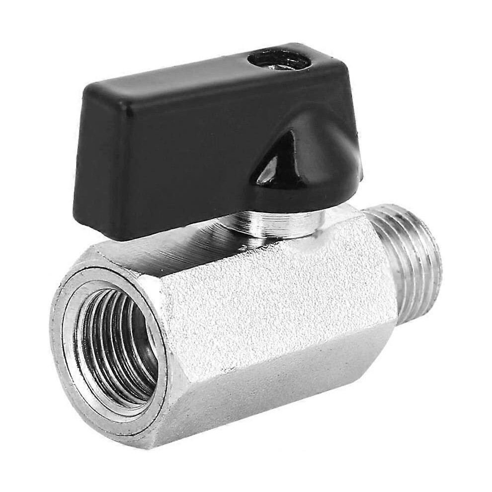 (As show, One size) 2 Pieces Mini Brass Ball Valve, G1/4 Mini Abrasive Blow Brass Pneumatic Ball Valve Air Compressors Valves accessories