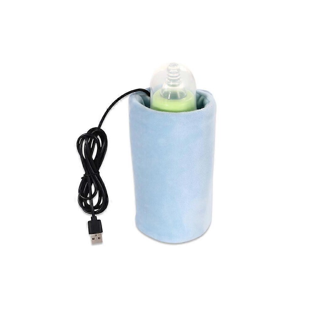 (As show, One size) Baby Bottle Warmer Cover, Portable USB Travel Mug, Portable USB Baby Bottle Warmer, For Milk, Coffee, Tea, Warmer Pouches(Blue, No