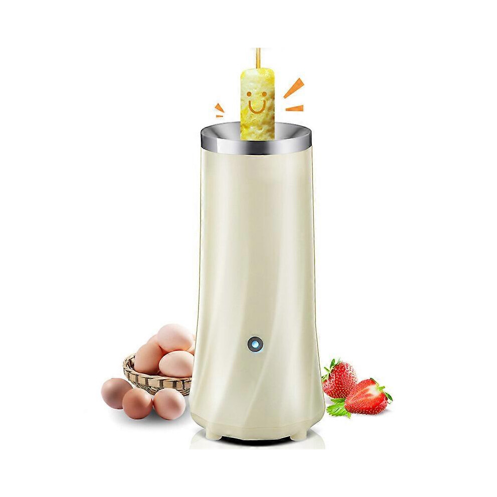 (As Show, One Size) Electric Mini Egg Roll Machine Multifunctional Automatic Egg Omelette Machine Fried Egg Breakfast Egg Cooker Kitchenware Kitchen T Cream