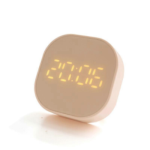 (As show, One size) Shower Wall Clock Temperature Display with Touch Screen Suction Cup Kitchen Bathroom Timer Pink