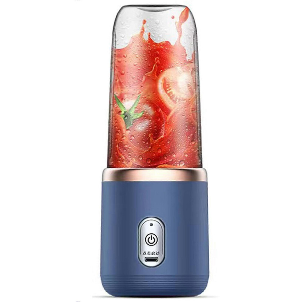 (As show, One size) 40w Portable Rechargeable Automatic Household Juicer Small Glass Juice Cup Pink