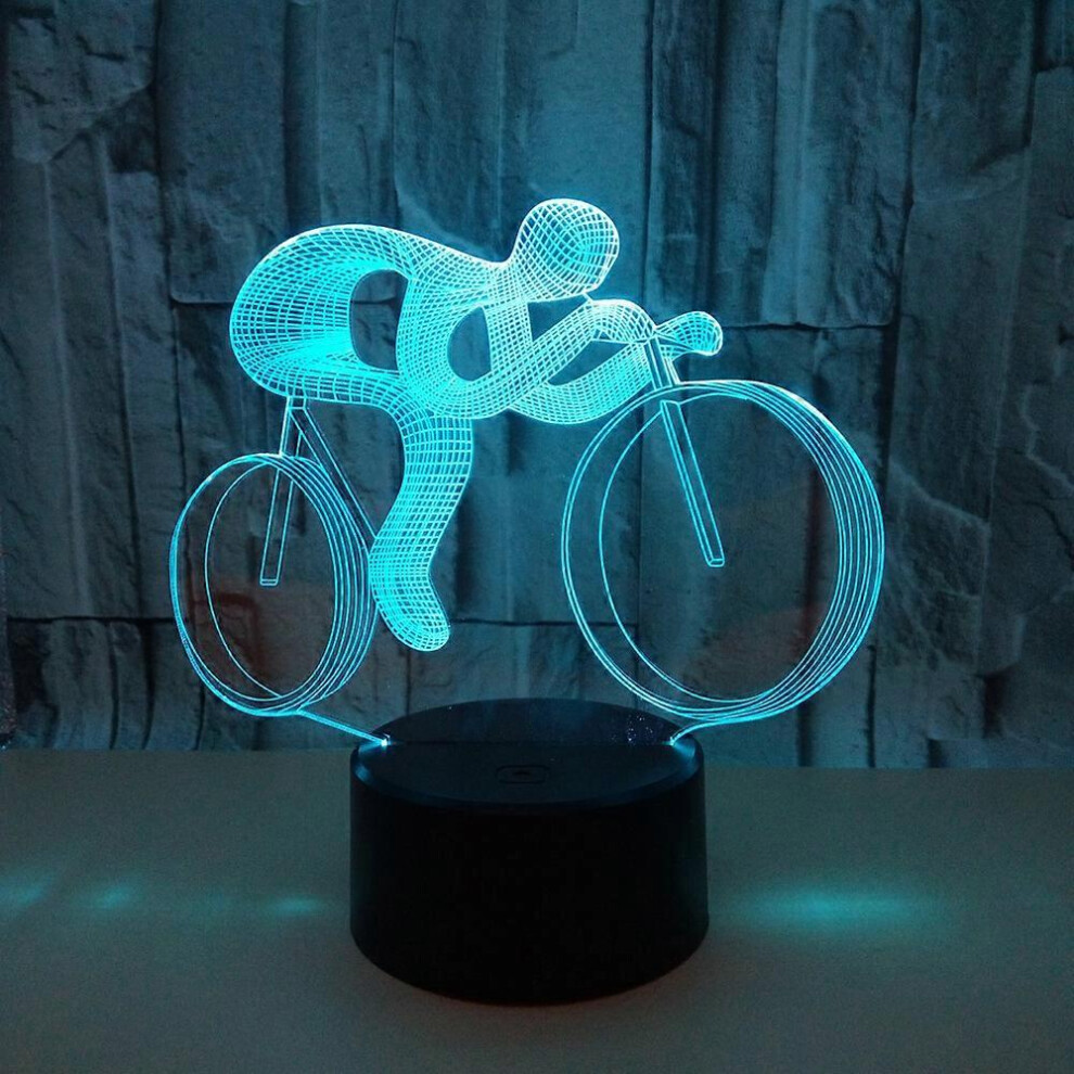 (As Show, One Size) 3D Optical Illusion Lamp Led Night Optical Illusions Night Lamp 7 Colors Touch Bedside Lamp Bedroom Table Art Deco Child Ni Light