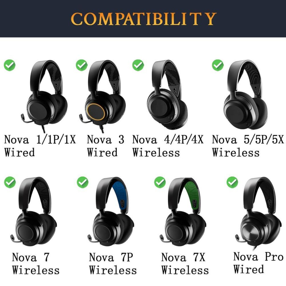 Soulwit Cooling Gel Pads Ear Pads For Steelseries Arctis Nova Pro Nova Headphones Replacement Pads For Steel Series Headset Cushion High Density Foam