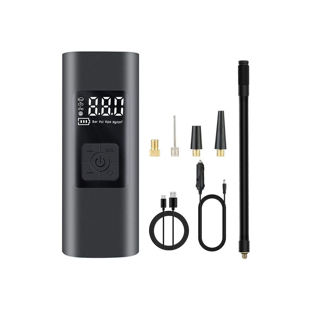 Mini compresseur portable 6000 mAh, gonfleur de pneus 150 psi, pompe rechargeable avec écran LCD et voyant SOS VHV