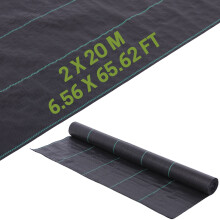 Weed Control Membrane Roll 2 x 20m - Heavy Duty Garden Membrane 100gsm for Landscape Gardening, Patios, Flower Beds & Greenhouses