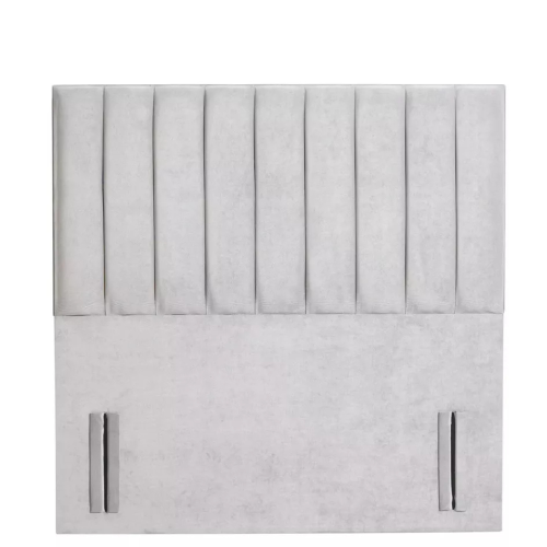 (Silver Plush, Single 3ft) Plush 54 inch Panel Headboard for Divan Double Bed Frame UK All Sizes Floor Standing Headboard 2