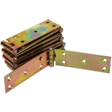Charnière de caisse - 162 x 31 mm - Lot de 10 - Galvanisée - Charnières de porte - Charnières d'armoire THT