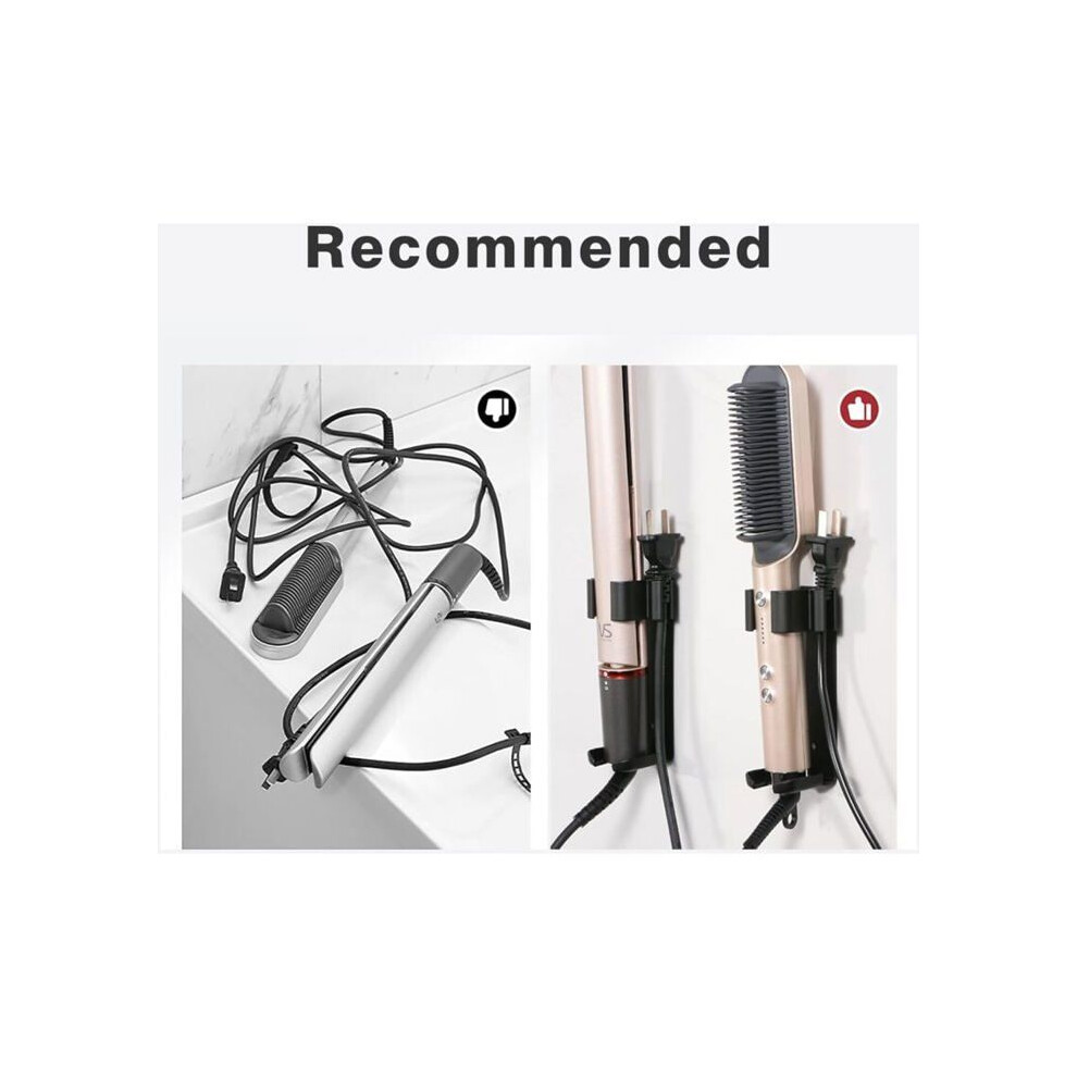 Support mural en métal compatible avec Dyson pour fer à boucler et lisseur, aluminium noir doré VHV
