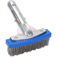 Brosse de nettoyage des algues pour piscine en fil d'acier inoxydable de 5 pouces, balai pour sol et murs, tête VHV