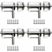 Lot de 4 mini-serrures de porte coulissante en acier inoxydable de 65 mm, verrous de sécurité avec vis pour porte de salle de bain VHV