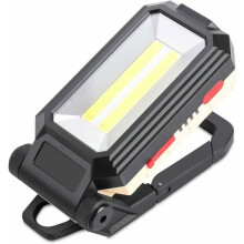 Projecteur de chantier LED rechargeable avec base magnétique et crochet de suspension 4 modes de luminosité Lampe d'inspection VHV