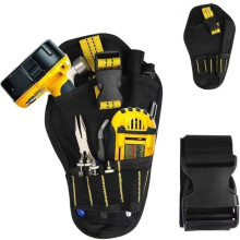 Sac à outils avec ceinture réglable, sac à outils Oxford multifonctionnel et étanche, housse de perceuse pour VHV