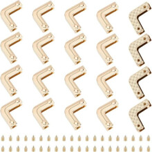 Lot de 20 protections d'angle en métal pour sac à main, protection décorative pour portefeuille, livre, coin de sécurité, sac VHV