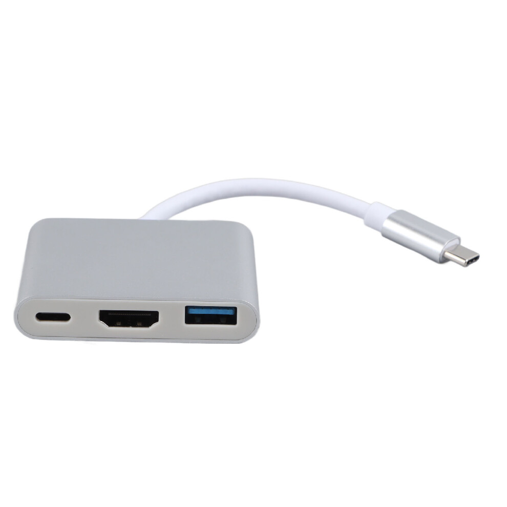 Usb C Docking Station 3 In 1 Aluminum Alloy 4K Hd 5Gbps Transmission 60W Pd Power Usb C Hub For Tv Projector Computer 9471318638819