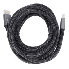 8K DisplayPort 1.4 Kabel 5 m Nylon Grau Hochgeschwindigkeit für PC