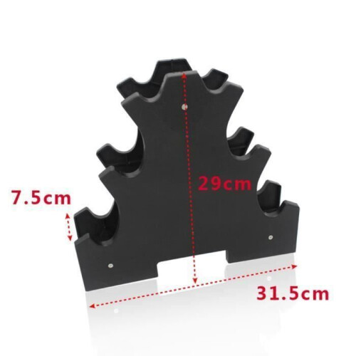 Support d'haltères - VHV - 3 niveaux - Noir - Rangement efficace - Musculation 1