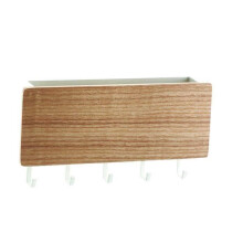 Organiseur de courrier en bois, porte-clés en bois, organiseur de courrier, armoire de rangement 5 couleurs, couleur bois