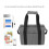 Sac isotherme gris pour déjeuner, petit format 4