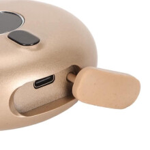 Tondeuse à barbe électrique rechargeable USB pour homme, mini tondeuse décorative couleur champagne doré