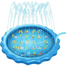 Tapis de piscine Splash Play pour enfants - 170 cm - Arroseur d'air - Bleu