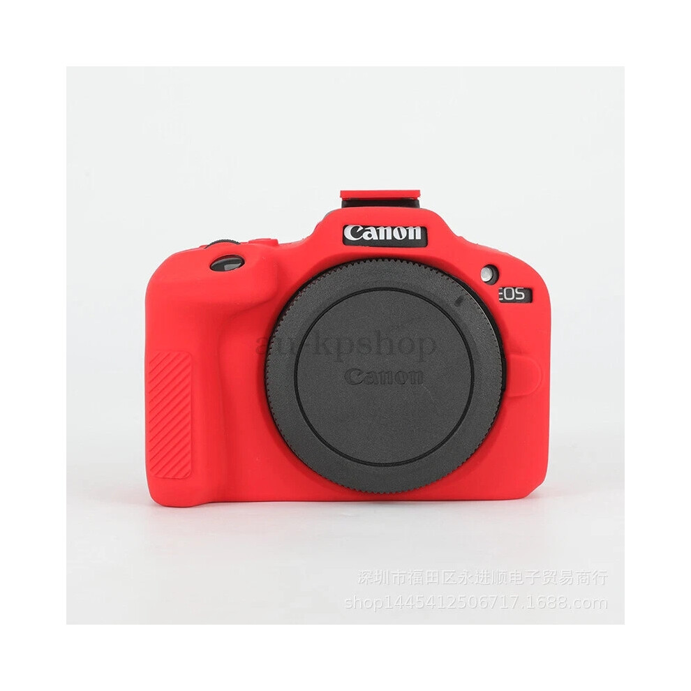(Red) Hot New - For Canon Eos R100 Silicone Case Portable Scratch Resistant Shockproof Cover Red 6963793909056