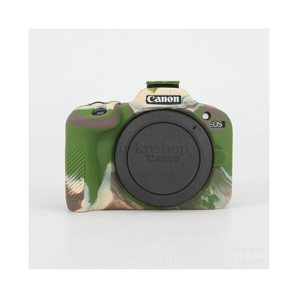 (Camouflage) Hot New - For Canon Eos R100 Silicone Case Portable Scratch Resistant Shockproof Cover 6963793909025
