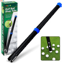 (Black with blue connector) Lightweight Aluminum Golf Ball Picker Tube – Portable Detachable Ball Retriever with Easy Grip Quick Assembly