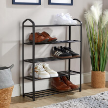 5 Tier Shoe Storage Rack Footwear Stand Shelf Hallway