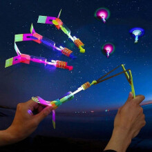 (As show, One size) 10 Pieces Magical Led Lights Arrow Rocket Helicopter Flying Toy