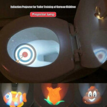 (As show, One size) Toilet Projector Light Motion-activated Sensor For 4 Different Themes Children Toilet Training
