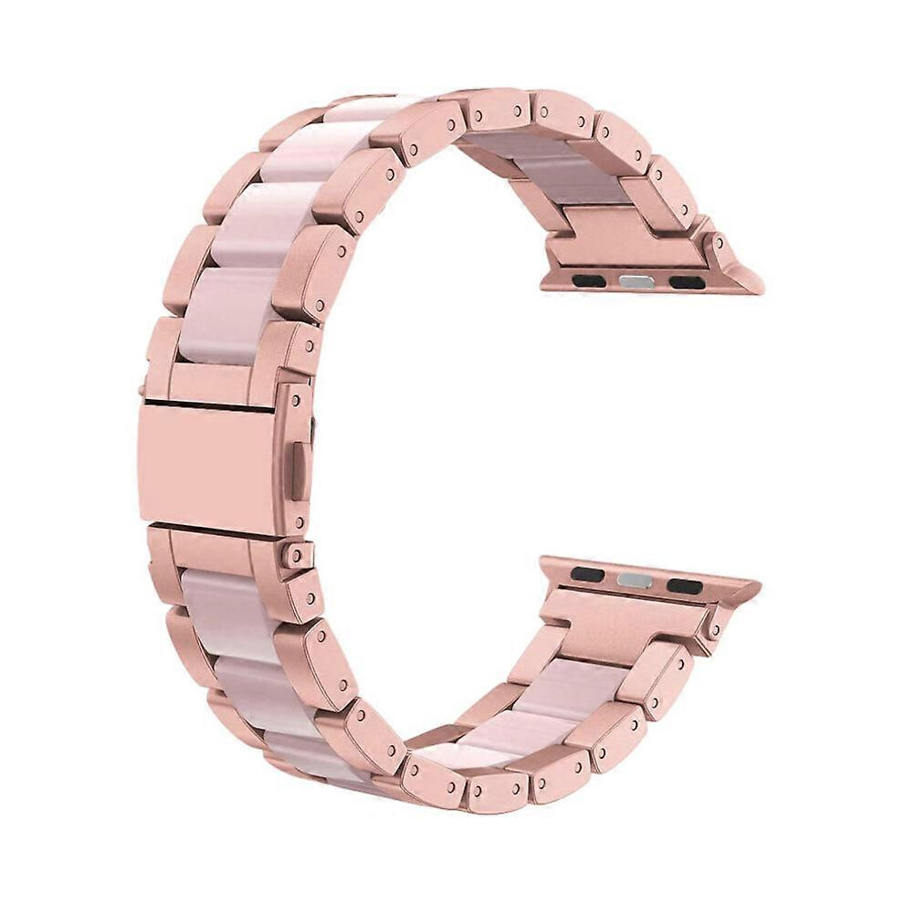 (As show, One size) Compatible with Apple Watch Band 42mm 44mm 45mm Fashion Wristbands Womens(Rose Pink Between Pink - 38/40MM)