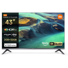 Xiaomi TV F Pro 43, 43 Inch (101 cm), 4K UHD QLED, Smart TV, Fire TV, HDR10+, MEMC, Alexa Voice Control, 2GB+32GB