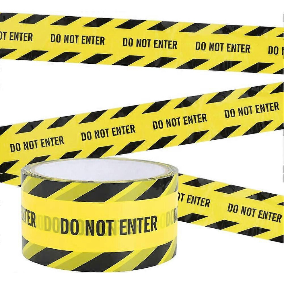(As show, One size) Warning Tape, 25M DO NOT ENTER Adhesive Safety Tapes Yellow Warning Tape for Workplace and Hazardous Area Use (Black/Yellow D)