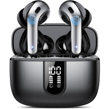 (Black) Ear Buds Wireless Earbuds, 50Hrs Playtime Bluetooth Earphones, Bluetooth Headphones 5.3, In Ear with 4 ENC Call Noise Cancelling Mics