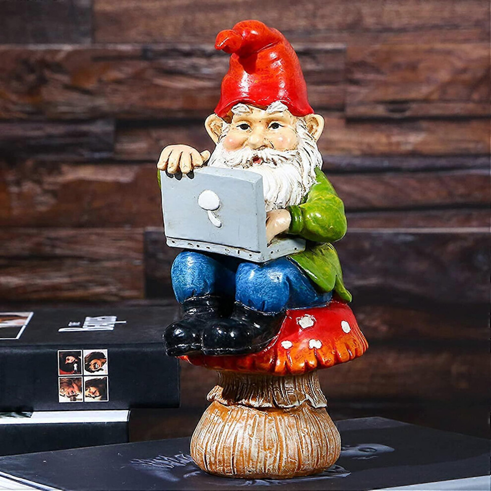(As show, One size) Outdoor Gnome Statue Garden Ornaments Funny Naughty Gnome Gardening Ornament Accessories Doll Novelty Garden Yard Holiday Gnome In