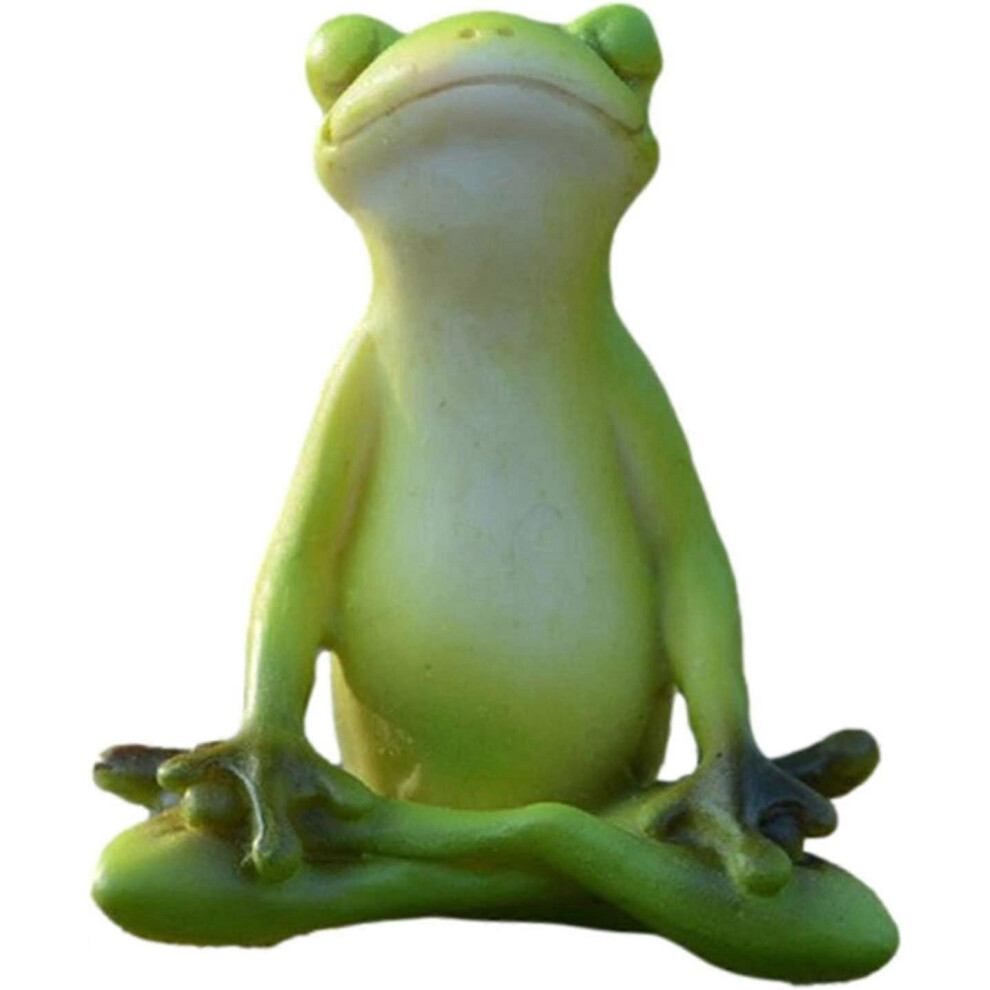 (As Show, One Size) Resin Frog Statue Garden Ornament Frog Sculpture Resin Animal Sculpture Garden Decor Garden Ornament Green