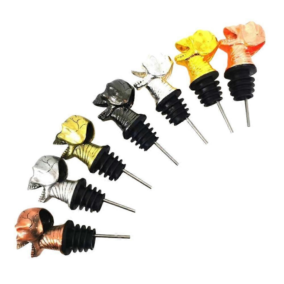 (As show, One size) 7PCS Wine pourer, Halloween pourer, Skull Wine Aerator Pourer Whiskey Pourer, Unique Halloween Souvenirs Gifts, Perfect Wine Gift