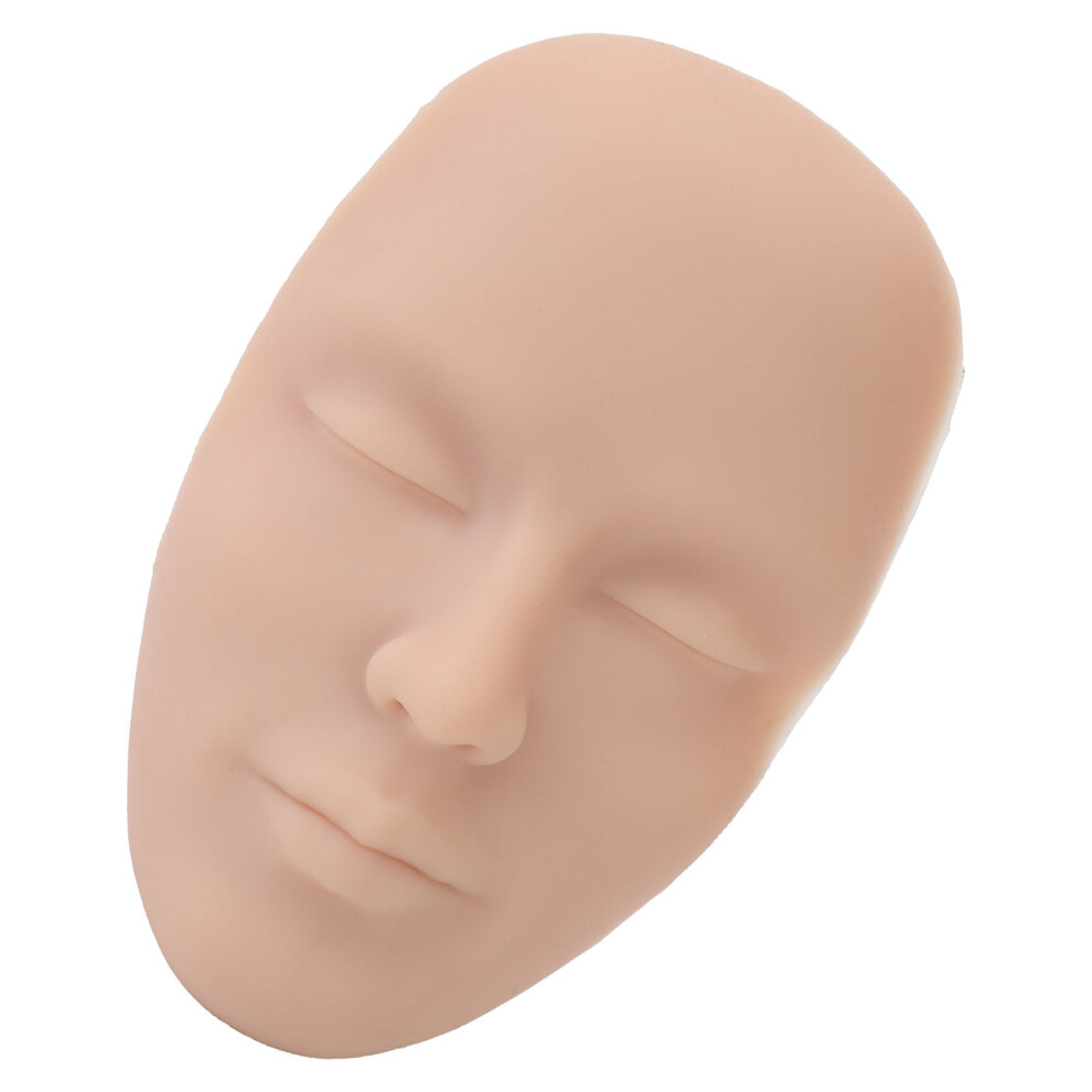 5D Silicone Makeup Mannequin Eyebrow Eyeliner Face Tattoo Microblading Practice Face Model Medium Skin Color