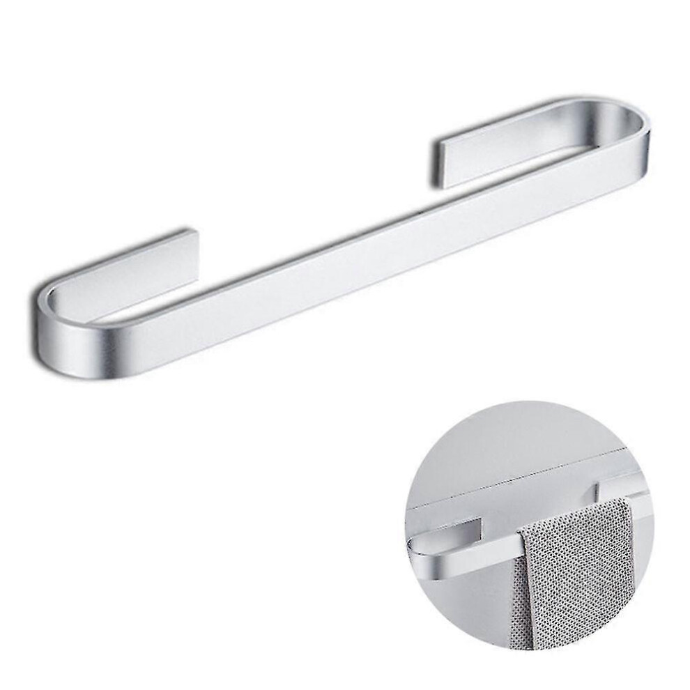 (As Show, One Size) Towel Bar, Towel Rack, Towel Ring, Self-Adhesive, Aluminum Bright 40Cm Silver
