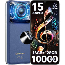 OUKITEL C60 10000mAh Large Battery Newest Android 15 Phone, 120LM Flashlight,16GB RAM+128GB ROM+1TB,6.88" HD+ Large Screen,4G Dual