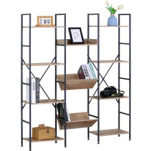 4 Tier Bookshelf Large Bookcase Storage Shelving Unit