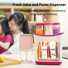 Reusable Baby Food Pouches Homemade Baby Food Storage Containers Squeeze Station Puree Pouches Maker for Babies and Toddlers Dishwasher Saf