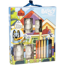 Bluey Colour in Squishems Set Includes 6 Felt Tip Pens & Sticker Sheet