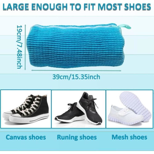 Lot de 2 sacs à linge pour chaussures - Réutilisables pour protéger les chaussures - Bleu 2