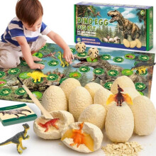 Kit de fouille d'œufs de dinosaures – Découvrez 12 jouets dinosaures uniques, un cadeau créatif STEM éducatif pour enfants