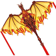 Cerf-volant Dragon pour enfants et adultes - Dragon de Feu - Fibre de verre - Polyester 210T - Garantie 2 ans